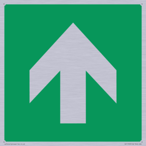 E907 Safe condition: Up / forwards arrow (90 deg supplimentary)